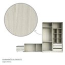 Ver imagem 2 de Guarda Roupa Sem Portas, 5 Gavetas, Legno Crema