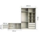 Ver imagem 4 de Guarda Roupa Sem Portas, 5 Gavetas, Legno Crema