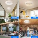 Ver mais imagens de Luminaria Solar Kit 4 Unid 300w Sobrepor Potente Controle Luz Garagem 3 Cores Led Iluminação Casa Va