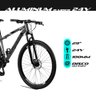 Bicicleta Aro 29 Quadro 17 Alumínio 24 Marchas Freio Disco Mecânico Aluminum Grafite/Preto - Raider - 4