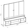 Painel Intense Tv Até 75'' 3 Portas Marrom E Bege - 2