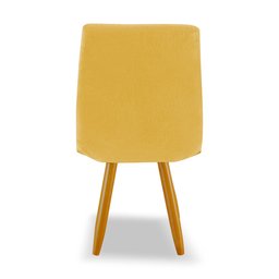Cadeira de Jantar Eames Estofada Suede Amarelo - Montanaris Decor MD MONTANARIS DECOR - 5 Cadeira de Jantar Eames Estofada Suede Amarelo - Montanaris Decor MD MONTANARIS DECOR - 5