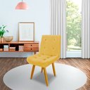 Ver imagem 2 de Cadeira de Jantar Eames Estofada Suede Amarelo - Montanaris Decor MD MONTANARIS DECOR