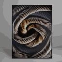 Ver imagem 1 de Quadro Decorativo Abstract Rope Sisal Relevo