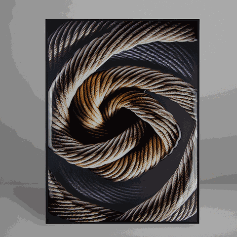 Quadro Decorativo Abstract Rope Sisal Relevo