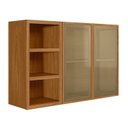 Ver imagem 1 de Armário Aéreo Duplo 120 Cm Porta Vidro Reflecta Michelangelo