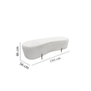 Ver imagem 6 de Puff Decorativo Orgânico Alana Bouclé Marfim