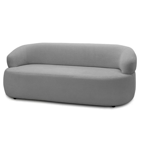 Sofá 3 Lugares Living Orgânico Sala de Estar 170cm Conka F05 Bouclê Cinza - Mpozenato