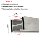 Ver imagem 2 de Perfil Barra Trilho Estrutura Suporte Fixador Placa Painel Solar Alumínio 4,80 Metros | Perfil Maste
