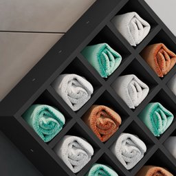 Nicho de Parede Porta Toalha Para Salão Barbearia 16 Divisões Preto - AJL Móveis - 5