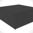 Ver mais imagens de Kit 02 Puffs Decorativos Para Sala de Estar Quadrado Milano 90x90 W01 Suede Preto - Lyam Decor