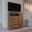 Ver imagem 1 de Cômoda Sapateira 1 Porta 4 Gavetas Itapema