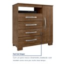Ver imagem 6 de Cômoda Sapateira 1 Porta 4 Gavetas Itapema
