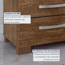 Ver imagem 5 de Cômoda para Quarto Sapateira 1 Porta 4 Gavetas Nicho Itapema Marrom/Malbec