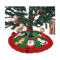Base Pé de Árvore de Natal Decorativa 68 Cm Saia Papai Noel - 1