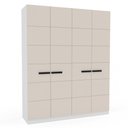 Ver imagem 1 de Roupeiro de 4 Portas e 4 Gavetas Lisboa Branco e Creme Politorno