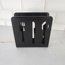 Ver imagem 4 de Conjunto 12 Suporte Porta Guardanapos Preto Acrílico Desenho Talheres Zarg