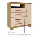 Ver imagem 6 de Cômoda Sapateira 1 Porta 4 Gavetas Itapema