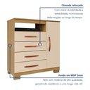 Ver imagem 5 de Cômoda Sapateira 1 Porta 4 Gavetas Itapema