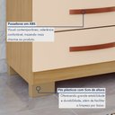 Ver imagem 5 de Cômoda para Quarto Sapateira 1 Porta 4 Gavetas Nicho Itapema Bege/Carvalho Americano/Off White