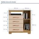 Ver mais imagens de Cômoda Sapateira 1 Porta 4 Gavetas Itapema