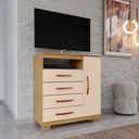 Ver imagem 1 de Cômoda Sapateira 1 Porta 4 Gavetas Itapema