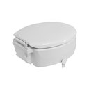 Ver imagem 1 de Assento Sanitário Elevado Astra Tae13t-k com Tampa e Trava 16,5cm Almofadado Branco