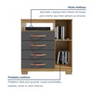 Ver imagem 7 de Cômoda Sapateira 1 Porta 4 Gavetas Itapema