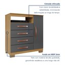 Ver mais imagens de Cômoda Sapateira 1 Porta 4 Gavetas Itapema