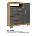 Ver imagem 6 de Cômoda Sapateira 1 Porta 4 Gavetas Itapema