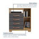 Ver imagem 4 de Cômoda Sapateira 1 Porta 4 Gavetas Itapema