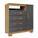 Ver imagem 2 de Cômoda Sapateira 1 Porta 4 Gavetas Itapema