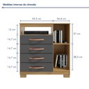 Ver mais imagens de Cômoda Sapateira 1 Porta 4 Gavetas Itapema