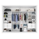 Ver imagem 4 de Guarda Roupa Casal Coliseu 2 Portas de Correr 6 Gavetas Branco/Absoluto