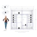 Ver imagem 3 de Guarda Roupa Casal Coliseu 2 Portas de Correr 6 Gavetas