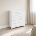 Ver imagem 2 de Cômoda Sapateira Slim 5 Gavetas e 1 Porta Branco Formimóveis
