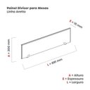 Ver imagem 3 de Painel Divisor para Mesas de Escritório 881x300mm M900at