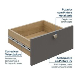 Guarda Roupa 8 Módulos 10 Portas 6 Gavetas Frame Cabecasa MadeiraMadeira   - 6