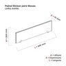 Painel Divisor para Mesas de Escritório 881x300mm M900at - 3