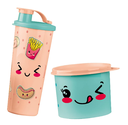 Ver imagem 1 de Tupperware Kit 2 Peças Copo com Bico 470ml e Pote 500ml Fofuras Kit 2 Peças Copo com Bico 470ml e Po