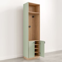 Conjunto Modulado Joy 3 Peças Cabideiros, Nicho com 2 Gavetas e Sapateira Cabecasa Madeiramadeira - 17