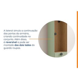 Conjunto Modulado Joy 3 Peças Cabideiros, Nicho com 2 Gavetas e Sapateira Cabecasa Madeiramadeira - 13