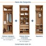 Conjunto Modulado Joy 3 Peças Cabideiros, Nicho com 2 Gavetas e Sapateira CabeCasa MadeiraOriginals - 3