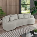 Ver imagem 1 de Sofá Living Decorativo Salinas 4 ou Mais Lugares com Almofadas 270cm Modulado Bouclê Cinza G33- Gran