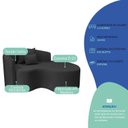 Ver imagem 7 de Recamier Curvo Orgânico 150cm 2 Lugares Lado Direito para Sala de Estar Linho Londres Preto