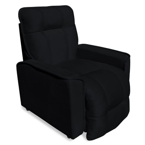 Poltrona Confortável Orion do Papai Reclinável em Veludo:preto