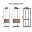Ver imagem 3 de Kit Guarda Roupa Closet 03 Peças 183x160cm Branco Montana Proddy