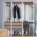 Ver imagem 2 de Kit Guarda Roupa Closet 03 Peças 183x160cm Branco Montana Proddy