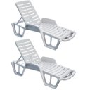 Ver imagem 1 de Conjunto com 2 Espreguiçadeiras com Encosto Reclinável Branco
