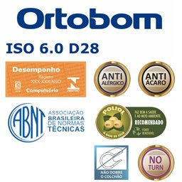 Colchão Casal Ortobom Iso 60 Ortopillow D28 Azul e Branco 138x188x28 - 3